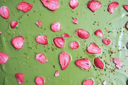 Strawberry Matcha Chocolate Shards